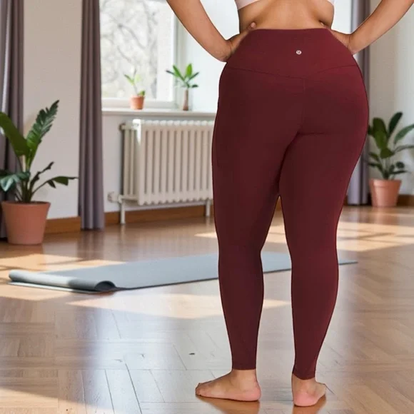 Lululemon Align High-Rise Pant with Pockets 28" in Red Merlot Sz 6 - Picture 2 of 8